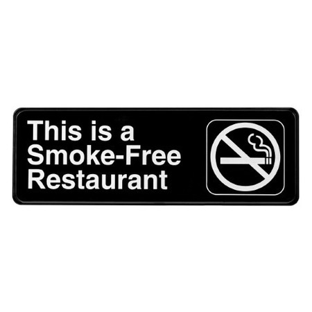 ALPINE INDUSTRIES This is a Smoke-Free Restaurant Sign, 3x9, PK15 ALPSGN-23-15pk